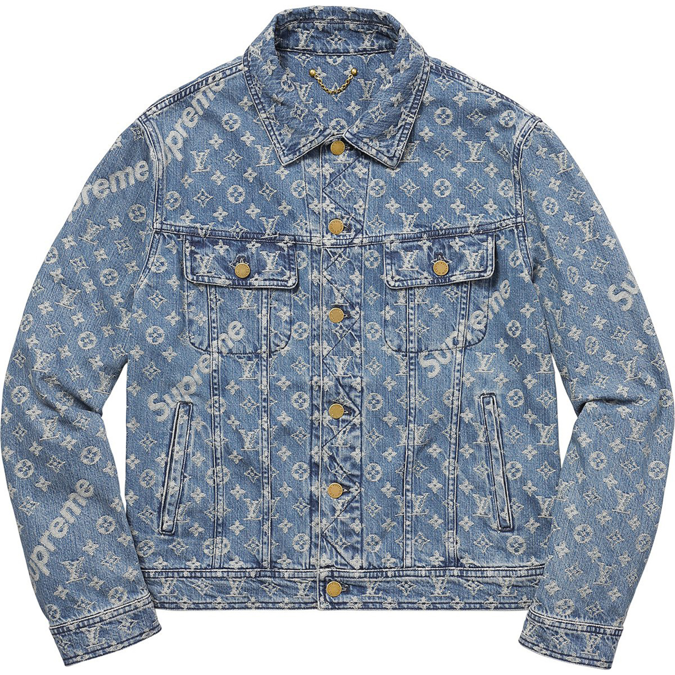 Louis Vuitton/Supreme Jacquard Denim Trucker Jacket